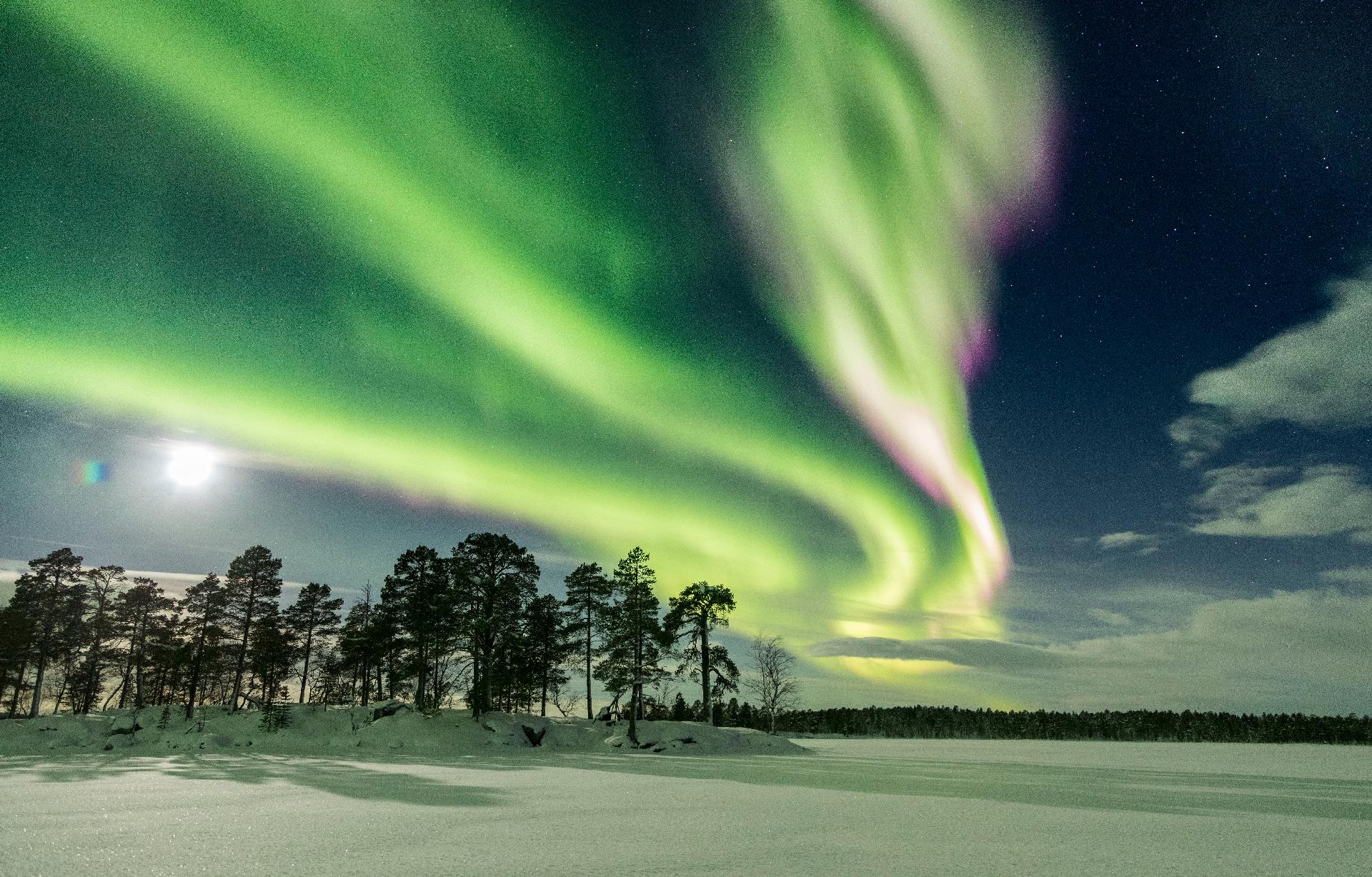 auroras boreales en laponia con WAYAO