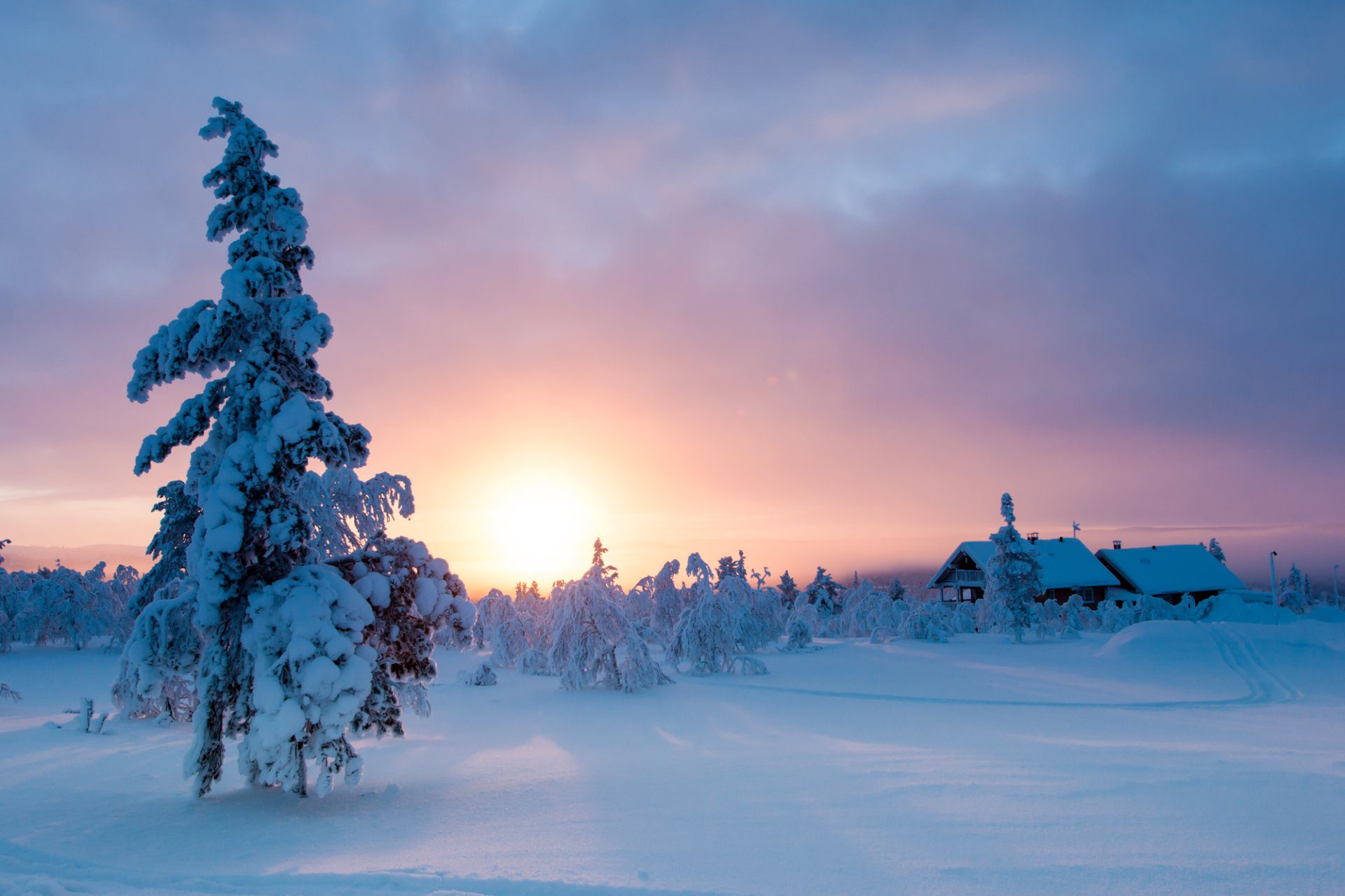 amanecer nevado con WAYAO