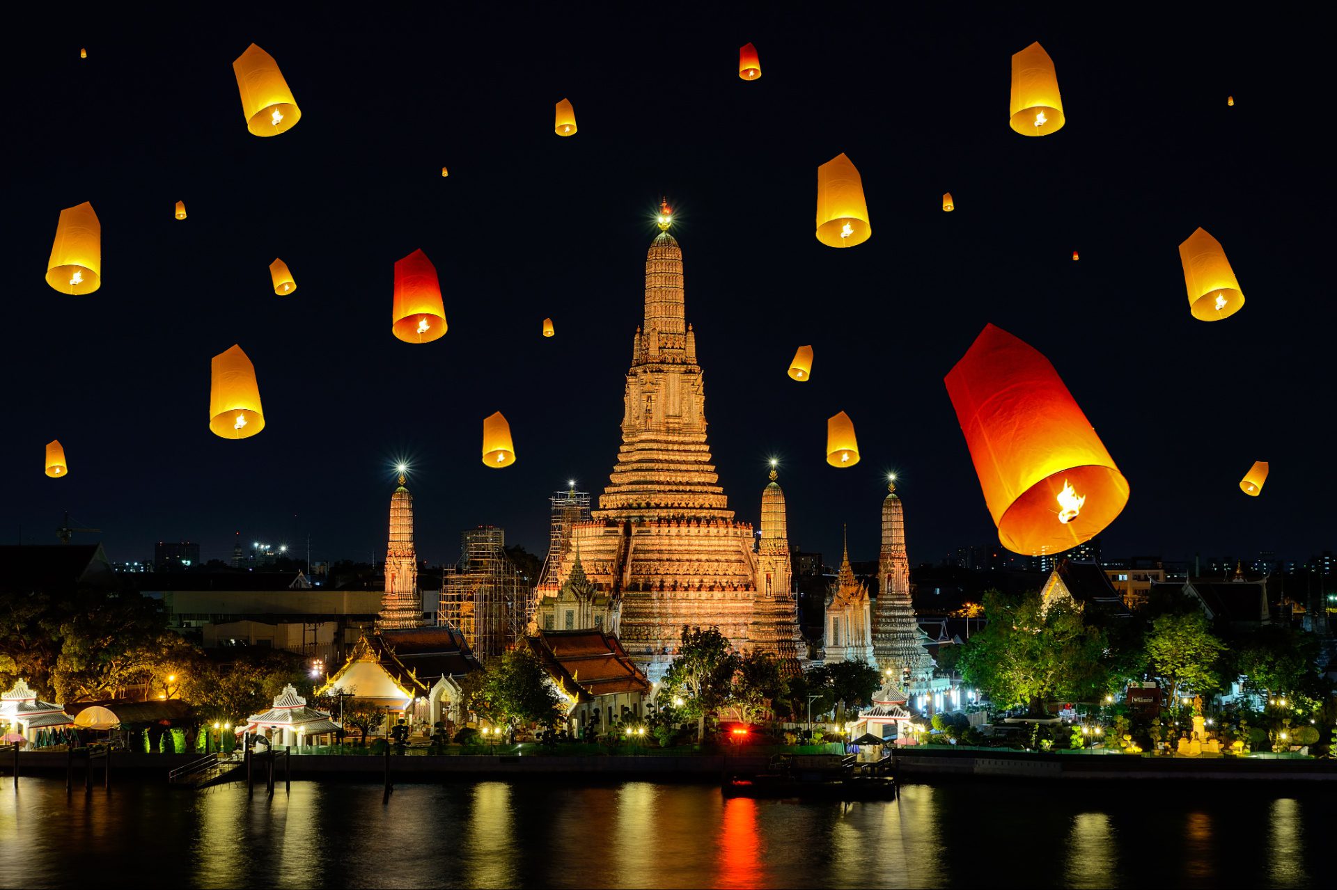 anochecr en tailandia con WAYAO