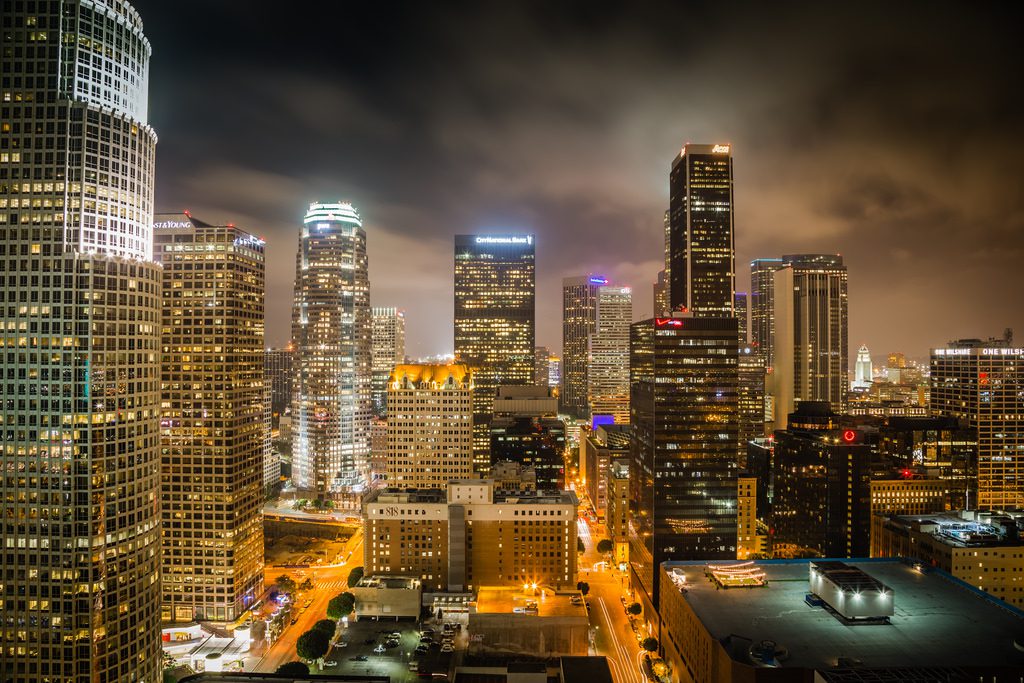 ciudad iluminada de estados unidos con WAYAO